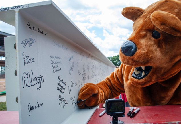 Nittany Lion on signing day at Penn State Harrisburg photo courtesy