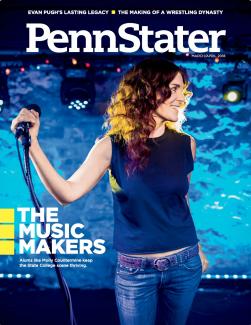 Cover photo of Molly Countermine with microphone