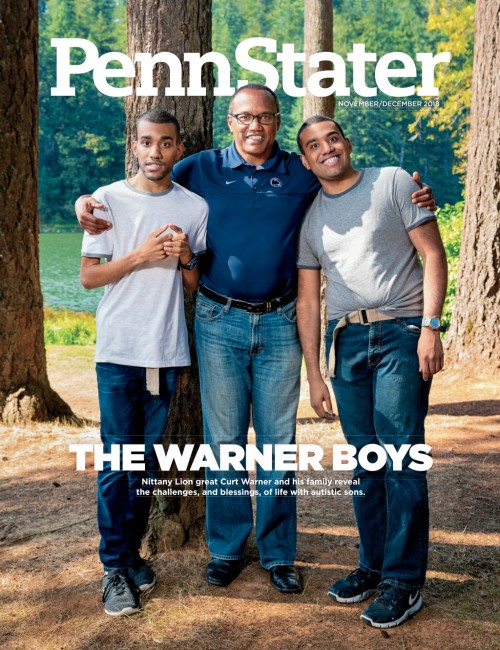 Cover photo Curt Warner and two sons