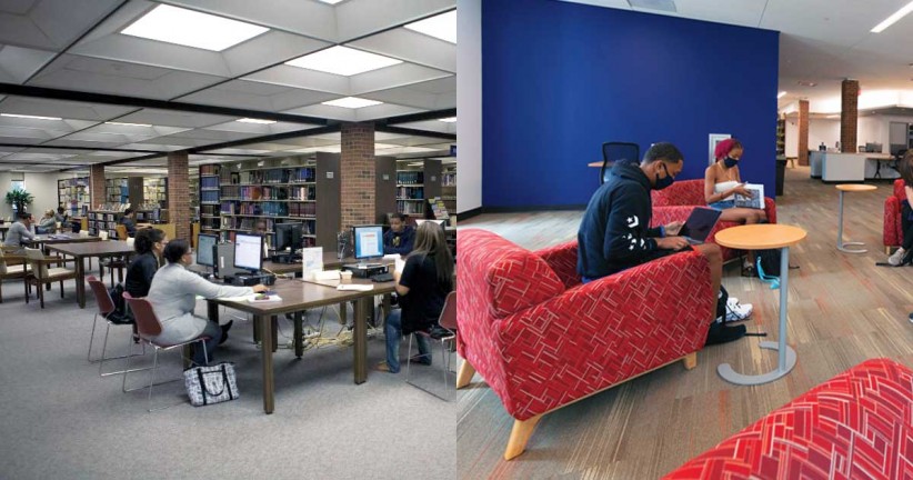 old and new library images