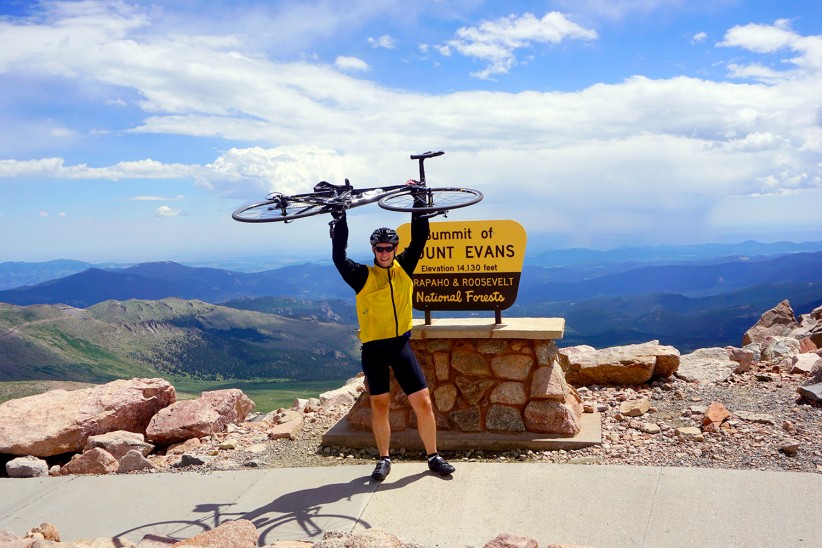 Mark Threeton at Mount Evans summit