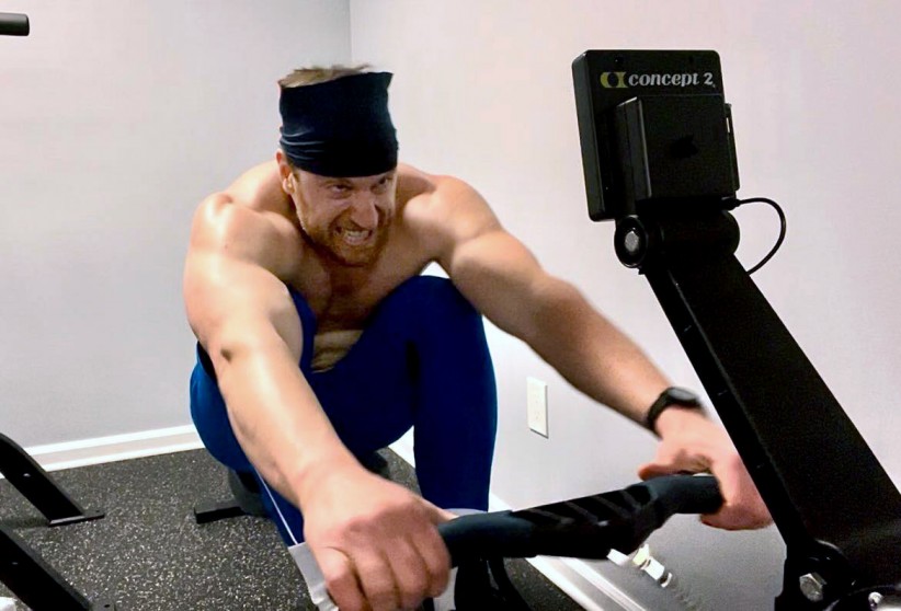 Rowing machine matt sales