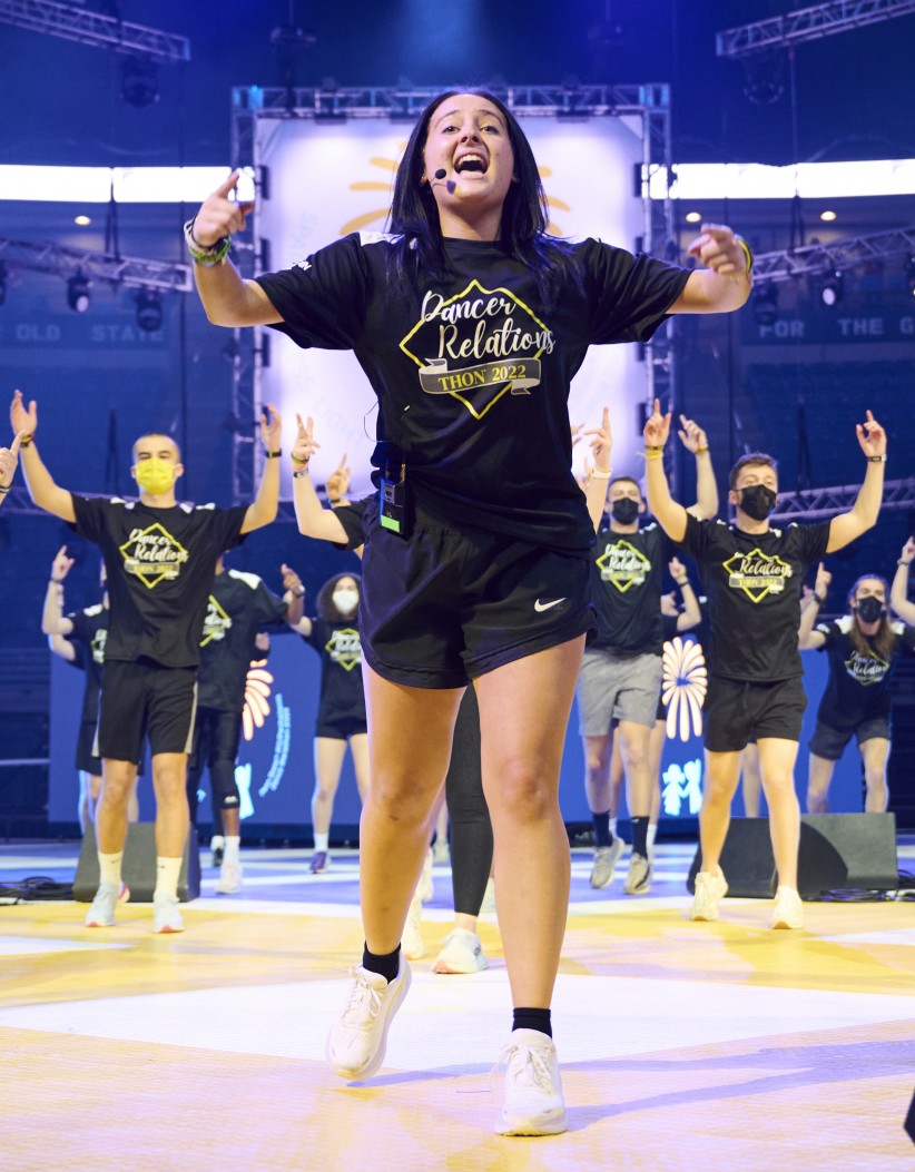 THON line dancers, photo courtesy Penn State Alumni Association