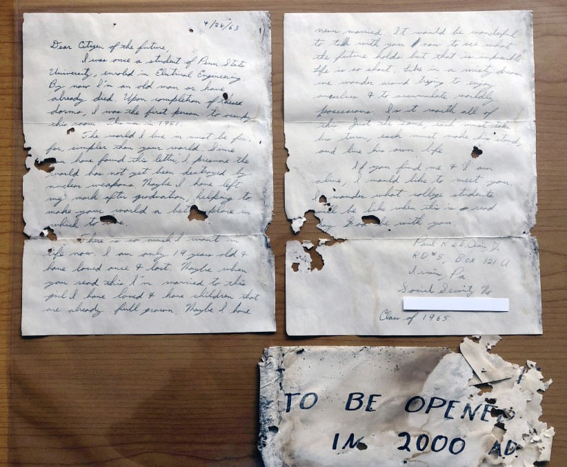 1963 handwritten letter on ruled notebook paper 