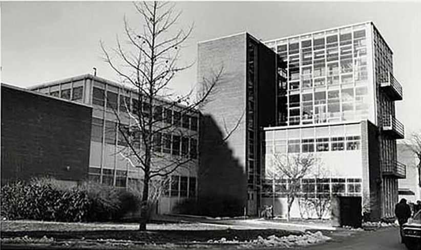 black and white photo of Fenske Laboratory, Penn State Archives