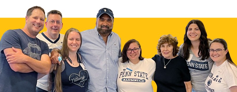members of Greater Pittsburgh chapter of PSAA with Franco Harris