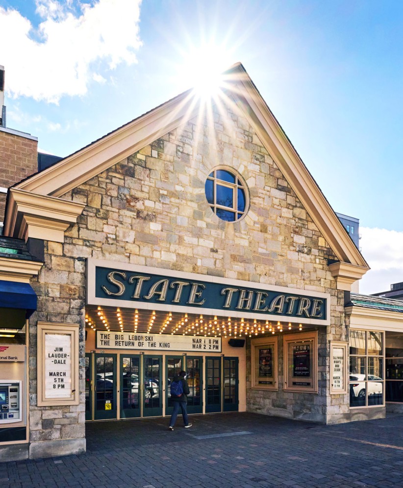 photo of the front of the State Theatre in downtown State College