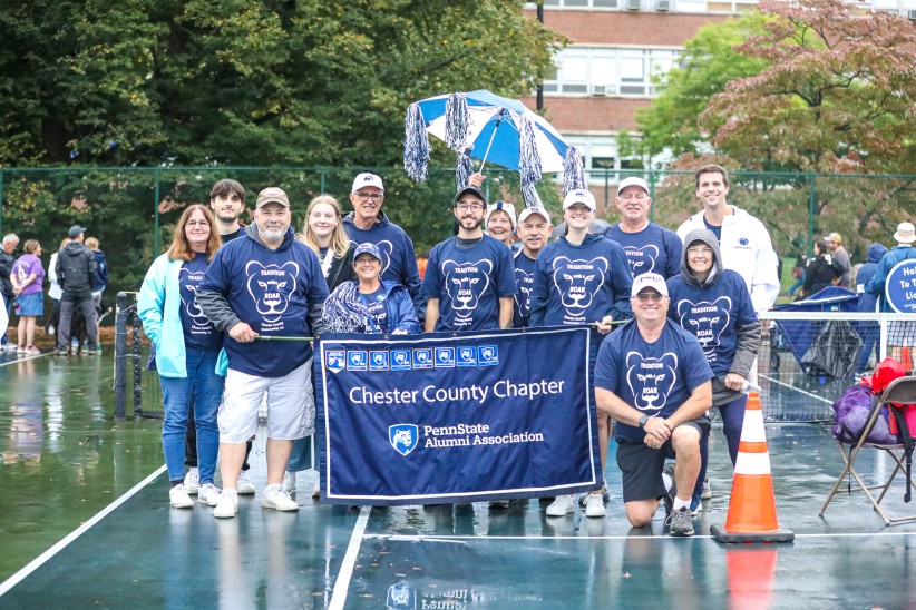 group photo of Chester County chapter, by Penn State Alumni Association
