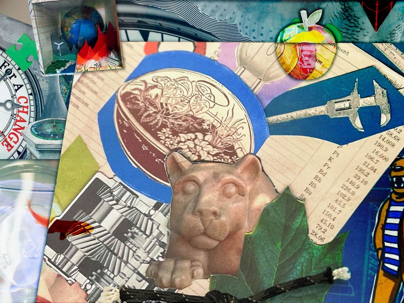 collage compilation of student art work provided by Benjamin Fehl