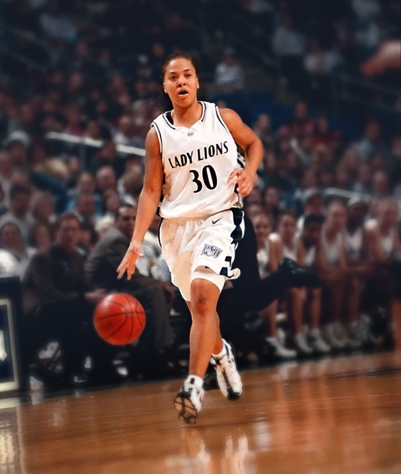 Helen Darling in the basketball court, photo by Penn State Athletics