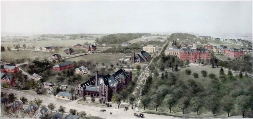 Richard Rummell 1910 painting titled the pennsylvania state college