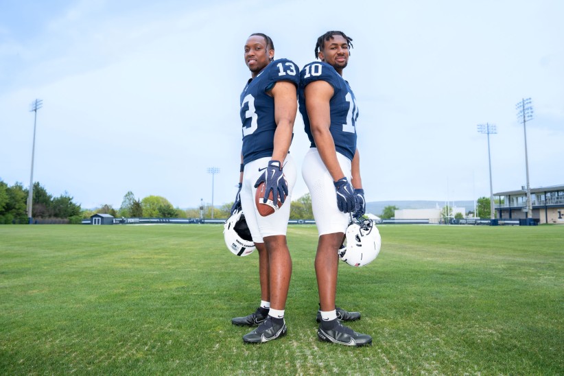 Allen and Singleton on the field by Cardoni