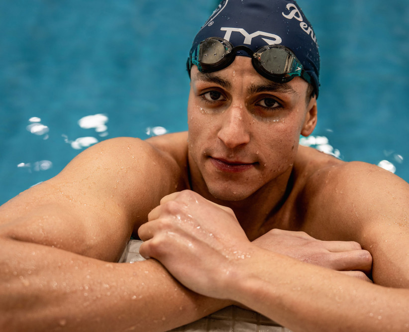 Lazzerini in the pool, photo by Cardoni