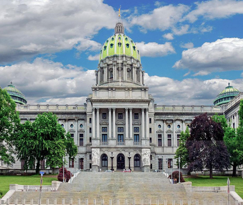 photo of PA General Assembly building exterior, Adobe Stock
