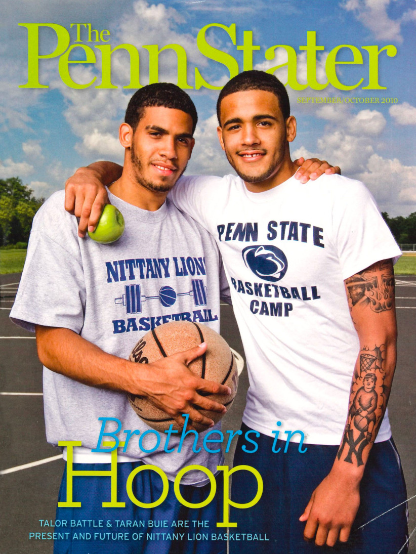 cover of Sept/Oct '10 issue featuring photo of Battle and Buie by Bill Cramer '85/Wonderful Machine 