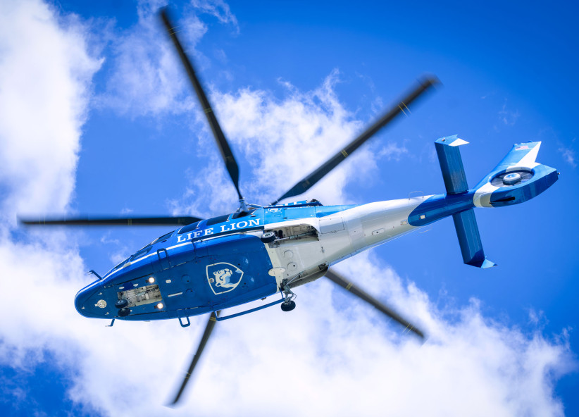 Life Lion Airbus helicopter, photo by Penn State Health
