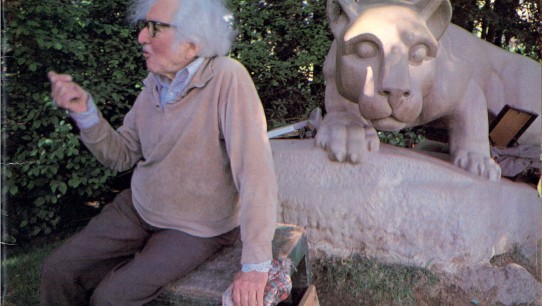 cover of Sept/Oct '79 issue featuring Warneke beside Lion sculpture