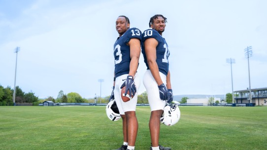 Allen and Singleton on the field by Cardoni