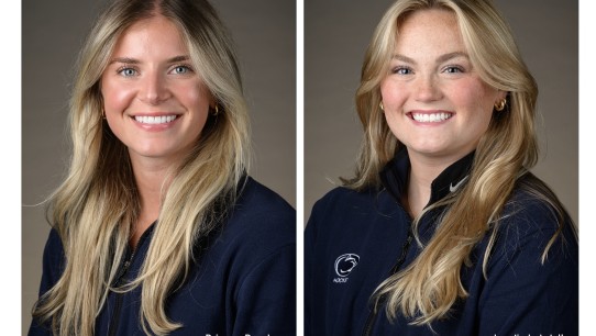 side by side head shots of Brooks and Lobdell by Penn State Athletics