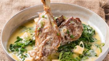 Photo of Braised Lamb with Lemon and Greens