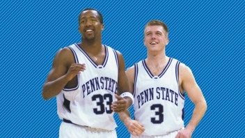 two men's basketball players