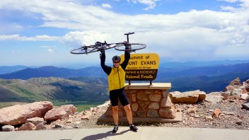 Mark Threeton at Mount Evans summit