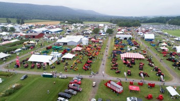 aerial view of exhibit field at Ag Progress Days photo, courtesy