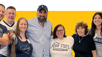 members of Greater Pittsburgh chapter of PSAA with Franco Harris
