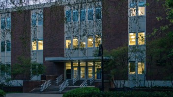 exterior photo of Willard Building at dusk by Nick Sloff '92 A&A
