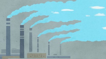 illustration of smoke stacks by Richard Mia