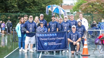 group photo of Chester County chapter, by Penn State Alumni Association