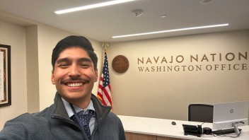 Benally at the Navajo Nation Washington Office, courtesy