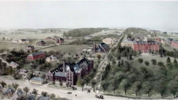 Richard Rummell 1910 painting titled the pennsylvania state college