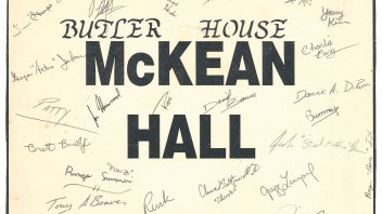 signed Butler House sign from McKean Hall, 1991, courtesy