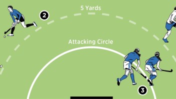 illustration of field hockey players by Joel Kimmel
