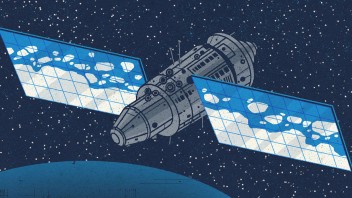 illustration of a satellite by Richard Mia