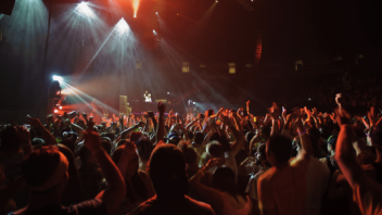 crowd shot during a 2011 Avicii show at the BJC, photo by Mark Selders
