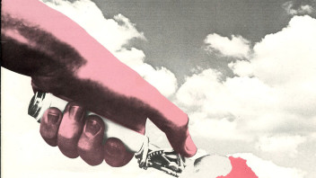 cover of May/June '76 issue of Penn Stater magazine featuring a hand dropping a scoop of ice cream on Mount Nittany