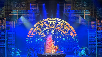 photo of stage set of Disney: The Tale of Moana, courtesy de Leon/Disney Cruise Line